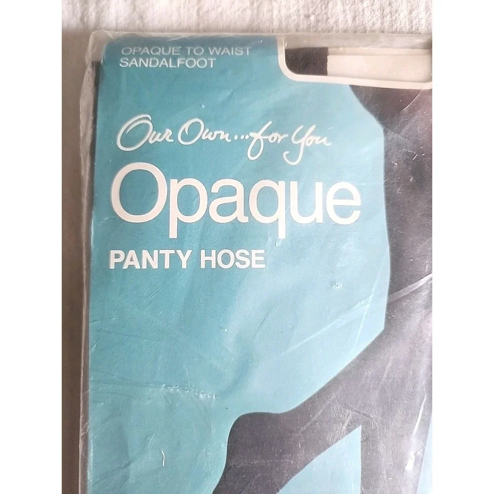 Vintage JCPenney Opaque To Waist Panty hose Brown  Size A Sandalfoot New